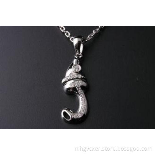Custom gold plating or Rhodium plating Silver CZ Pendant Fo